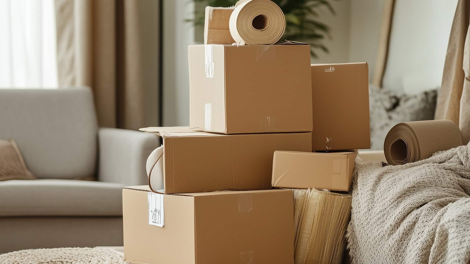 Retrouvez les fournitures nécessaires à votre déménagement : cartons, adhésif, papier bulle...